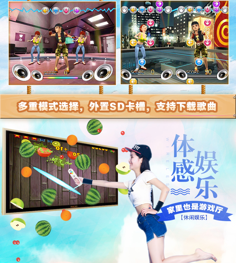 Kang Li HD đôi không dây nhảy mat TV máy tính dual-sử dụng tập thể dục giảm cân nhảy múa giảng dạy yoga mat nhà thảm nhảy audition kết nối tivi