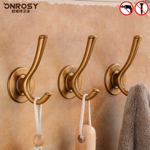 Adhesive hook strong hook Wall Wall European toilet Bathroom Kitchen rack clothes single clothes hook free of punching