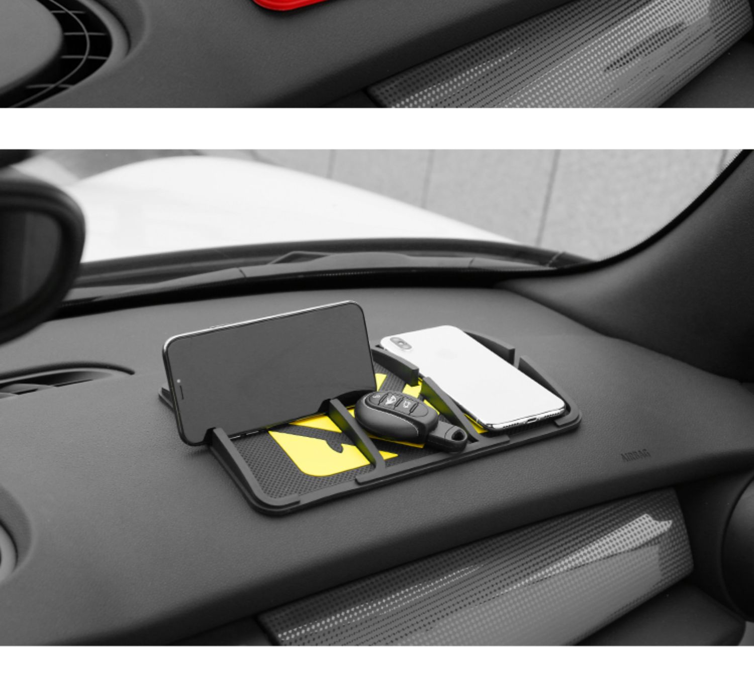 Xe chống trượt pad xe điện thoại trang trí lưu trữ pad điện thoại di động khung điều hướng trung tâm điều khiển mat cung cấp xe - Ô tô nội thất Accesseries trang trí taplo ô tô
