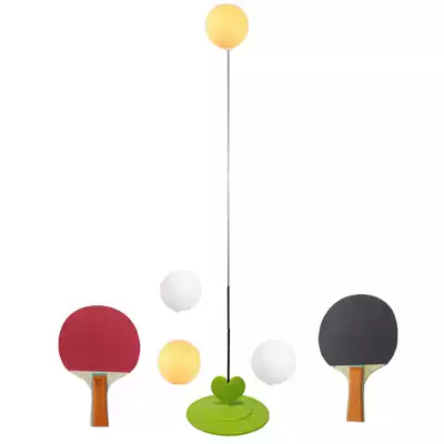 Household elastic flexible shaft table tennis trainer soldiers self-training Net red artifact children anti-myopia indoor playing racket