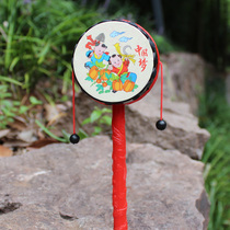 Rattle 0-6-12 months baby early education auspicious traditional wave drum rattle hand drum baby toy 1 year old