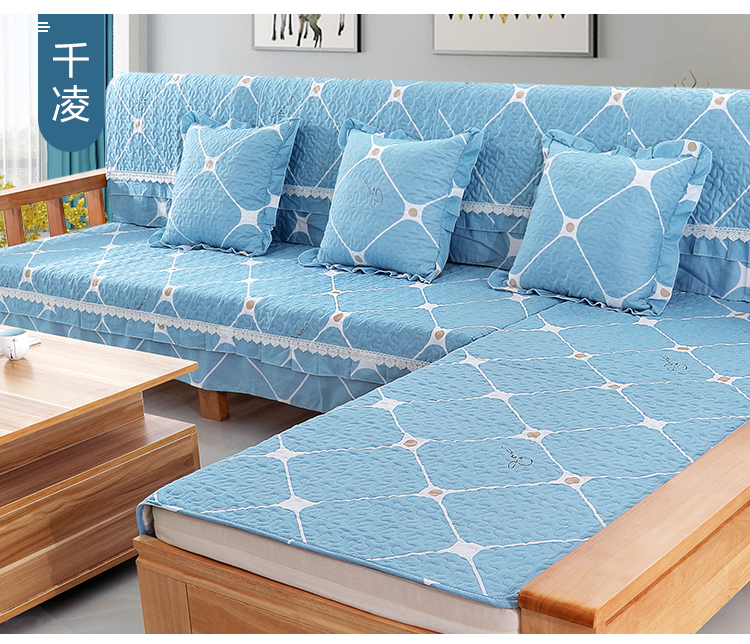 Châu Âu vải bông sofa đệm sofa bìa khăn Four Seasons chung bộ bao gồm tất cả các phổ quát toàn tối giản bìa đệm hiện đại - Ghế đệm / đệm Sofa nệm lót ngồi bệt