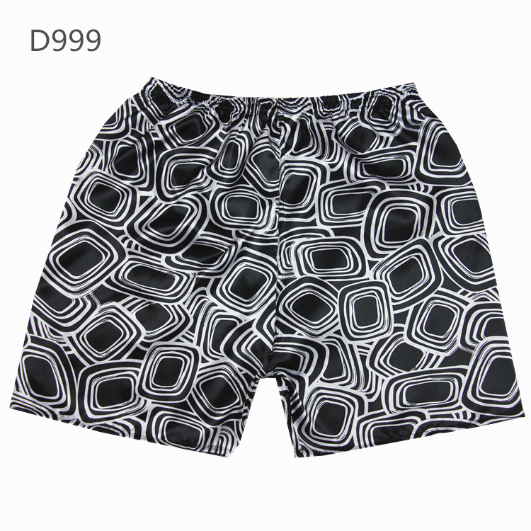 Quần short nhà của nam giới Kích thước lớn Silk Pajama quần bãi biển quần lụa xử lý nhiều màu quần thể dục