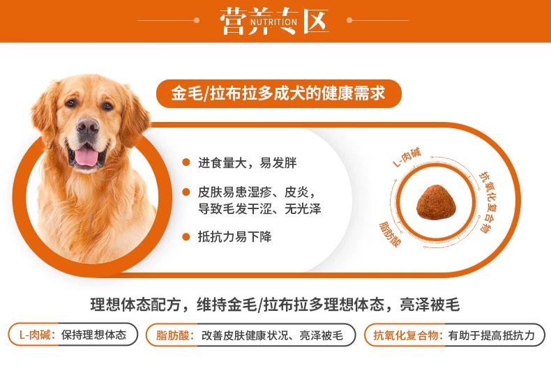 Chủ sở hữu tốt Jinmao Labrador thức ăn cho chó trưởng thành 40 lớn làm đẹp lông đầy đủ công thức dinh dưỡng 20 kg 10kg - Chó Staples