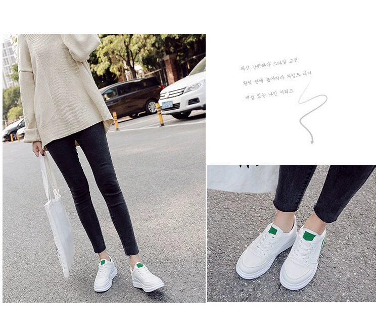 Giày nữ đế bệt đế bệt đế bệt đế bệt màu trắng 2018 mùa thu mới cắt ren thấp thời trang đầu tròn giản dị