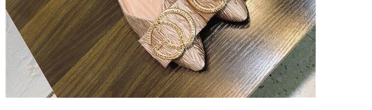 Mùa thu 2018 mới thấp giúp thời trang Hàn Quốc miệng nông mũi nhọn khóa kim loại Giày đế xuồng đơn giản của phụ nữ bitis nữ