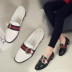 Thời trang thu đông 2018 mới thấp giúp học sinh nữ Hàn Quốc miệng nông thấp dày với giày đế bệt đính kim sa