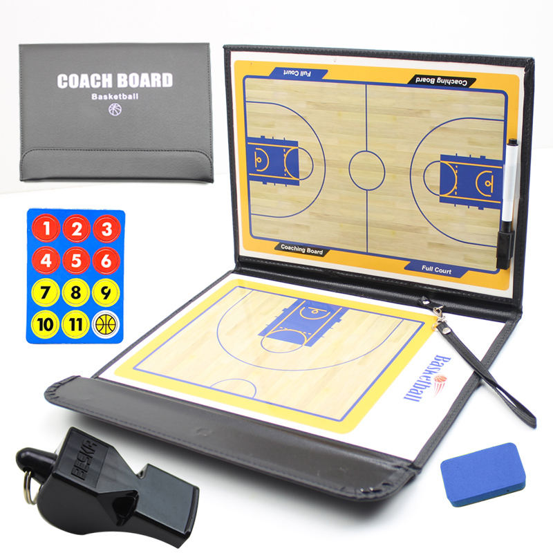 Basketball tactical board professional portable football coach command board tactical plate game training magnet high-end folding book