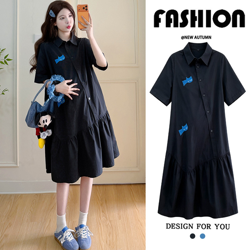 Maternity Summer Dress, New Style, Does Not Show Pregnancy during Pregnancy, Stylish, High-End, Loose, Belly-Covering, Nursing Dress, Summer Maternity Summer Dress, New Style, Does Not Show Pregnancy during Pregnancy, Stylish, High-End, Loose, Belly-Covering, Nursing Dress, Summer