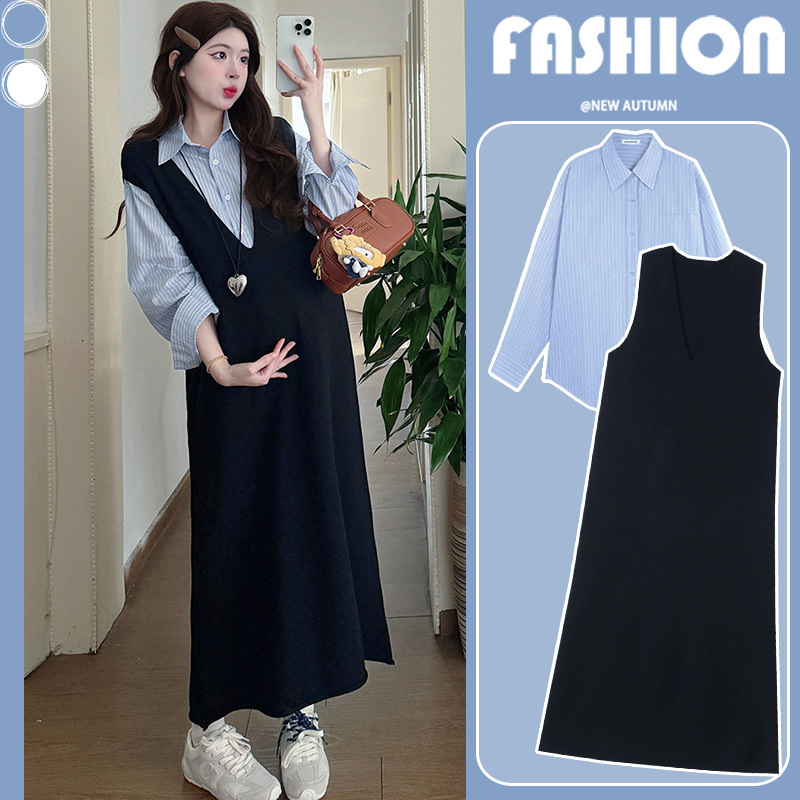 Maternity Wear Autumn 2026 New Dress French Style High-End Outfit Tank Dress Set Fashionable Early Autumn