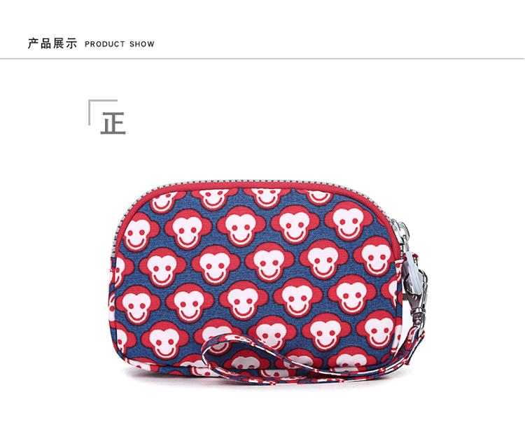 Findpop lady ly hợp túi dây kéo ví ngắn ví nhỏ ví điện thoại túi vải túi khỉ - Ví tiền bóp gucci