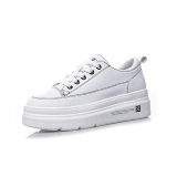 Универсальная повседневная обувь, белая обувь, высокие туфли на платформе, 2024 года, осенняя