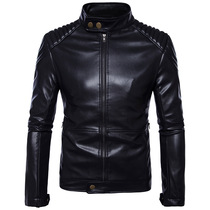 Export German motorcycle clothing leather men's fashion Carrie motorcycle leather jacket men's short men's coat trend