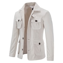 Foreign Trade Mens Jacket Spring Autumn Season Increased Code Loose Four-Mouthed Bag Casual Light Core Suede Winter Jacket Inglent Blouse