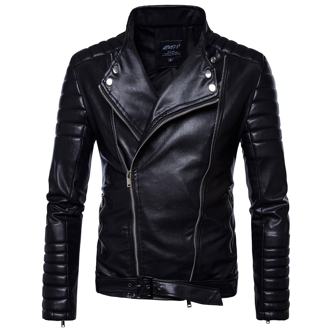 Haremen Bottling locomotive Locomotive Clothing Leather Jacket Rivet Rock Leather leather jacket with large size and jacket for men's autumn