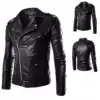 American order foreign trade leather men lapel moto2 motorcycle suit jacket leather jacket slim rivet Harley hipster