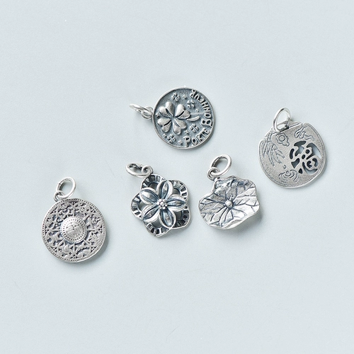 Резная ретро подвеска, браслет, ожерелье, серебро 925 пробы, DIY