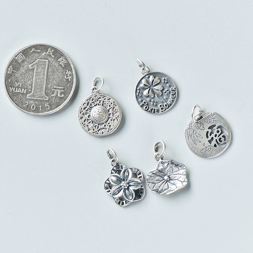 Резная ретро подвеска, браслет, ожерелье, серебро 925 пробы, DIY