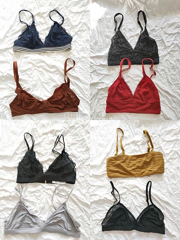 American-Style Ultra-Thin Lace Bras Without Underwire, Assorted Collection