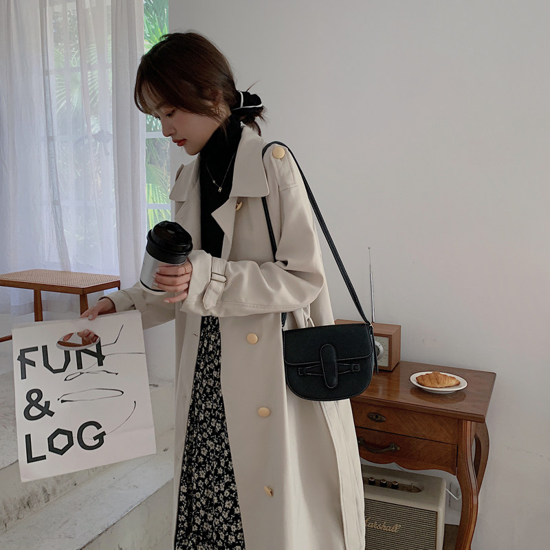 Small hanging feeling mid-length version of the trench coat women's spring and autumn 2022 new coat Korean version loose temperament spring and autumn coat