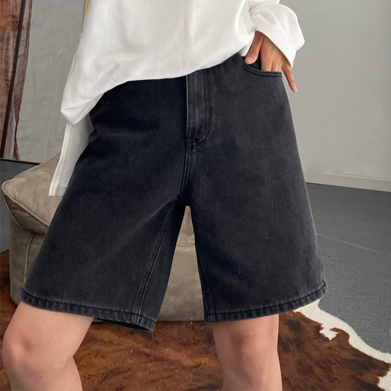 Pregnant Woman Cowboy Shorts Children Summer Beating Bottom Riding Pants Outside Wearing Thin Black Grey 50% 50% Pants Spring Summer Broadlegged Pants