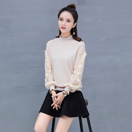 t恤女韩版百搭上衣春装2018新款女装内搭长袖