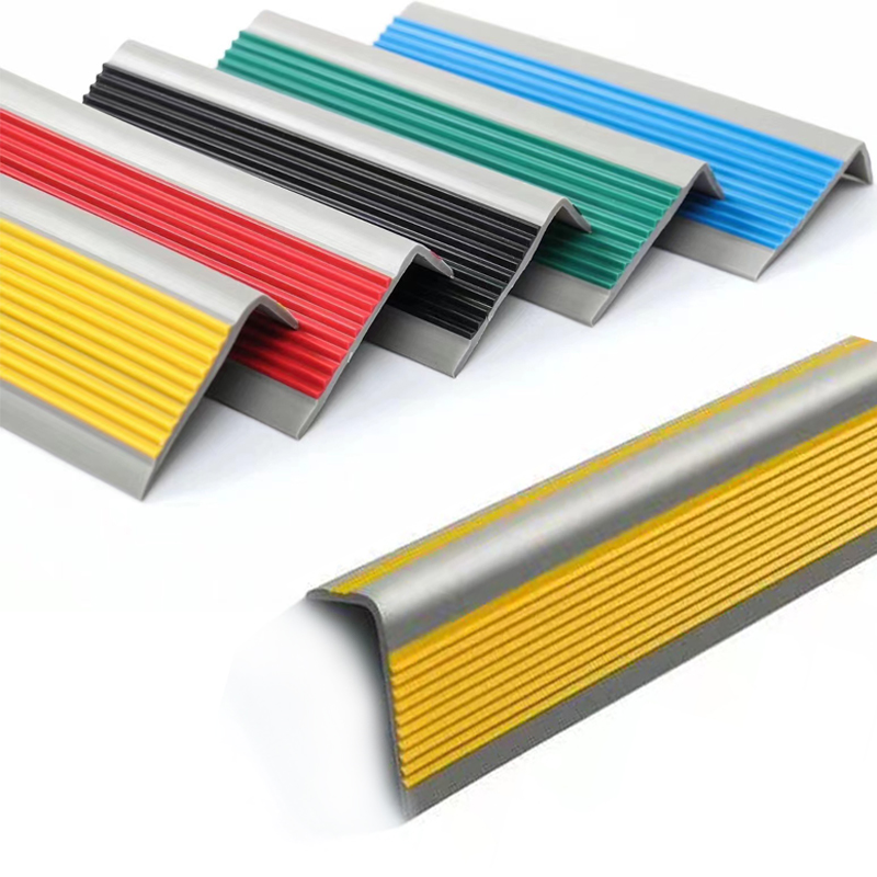 pvc stairs stop slip bar Kindergarten plastic floor collection edge strip aluminum alloy staircase batten slip strip Chengdu