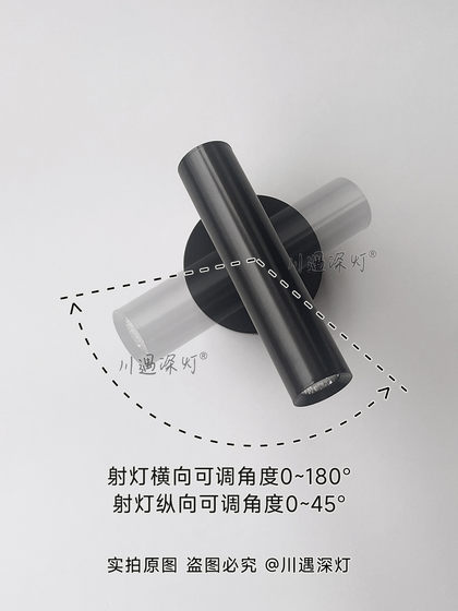 Italian Minimalist Room Bedroom Bedside Wall Lamp Stainless Steel Lamp Round Wall-Mounted Lamp Spotlight Smart Black Lighting Fixture