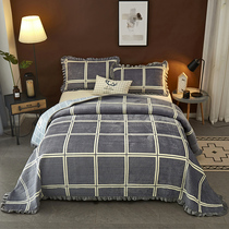 Customized bed cover Single piece crystal velvet cotton sheet tatami side velvet one side Cotton large Kang blanket double-sided bed cover