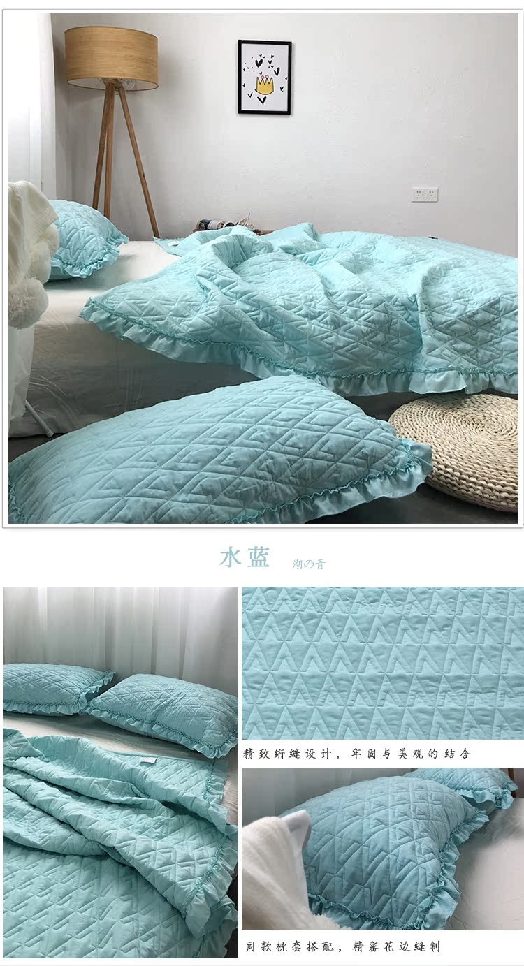 Các giường bìa duy nhất mảnh chần bởi Châu Âu chần sheets điều hòa không khí mỏng chần bởi Hàn Quốc trải giường ba bộ