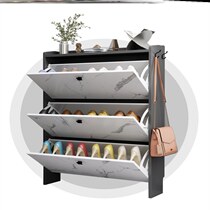 Flipped lift entrance door entrance door-to-door shoe cabinet floor small size ultra-thin and narrow shoe cabinet tipping case against wall