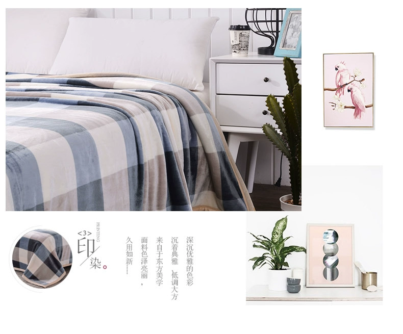 Chăn lông cừu dày san hô chăn mùa đông sinh viên nam đôi ấm nhung dày nữ flannel quilt nap