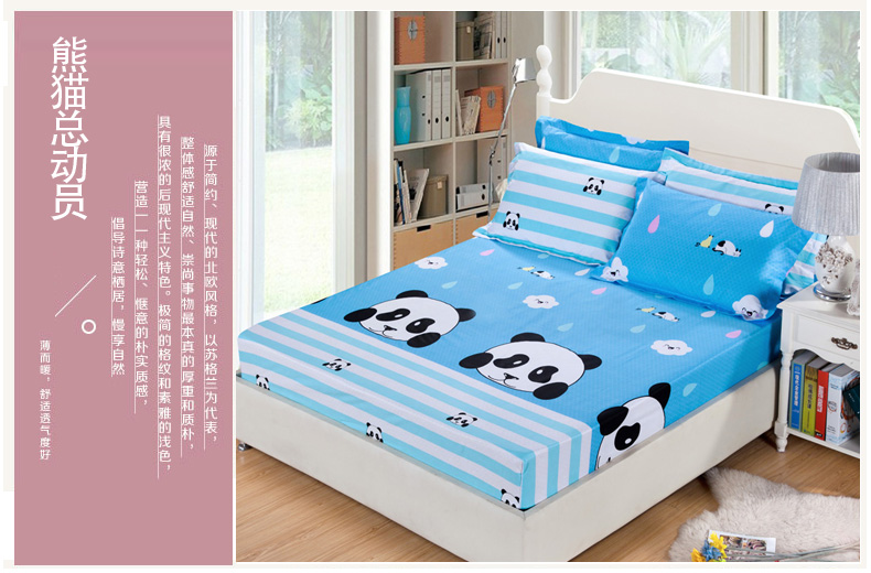 Bông trang bị bông trải giường đơn mảnh ba mảnh giường nệm bảo vệ 1.21.51.8 m Khăn bộ tùy chỉnh - Trang bị Covers ga giường chun