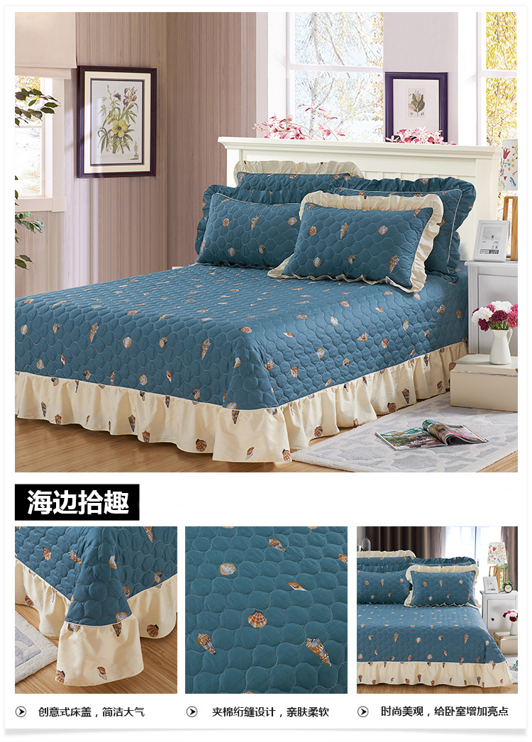 Bông trải giường đơn mảnh ba mảnh quilting được bao phủ bởi 1.8m tấm bông chần bao gồm quilting 2 mét để tăng phong cách Trung Quốc