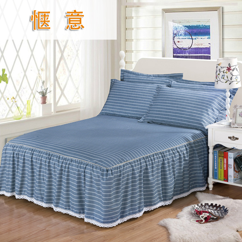 Trải giường cotton đơn mảnh giường loại váy cotton twill chăn mền Simmons 1.8 m giường gạo nệm bìa giường nhóm thứ tự