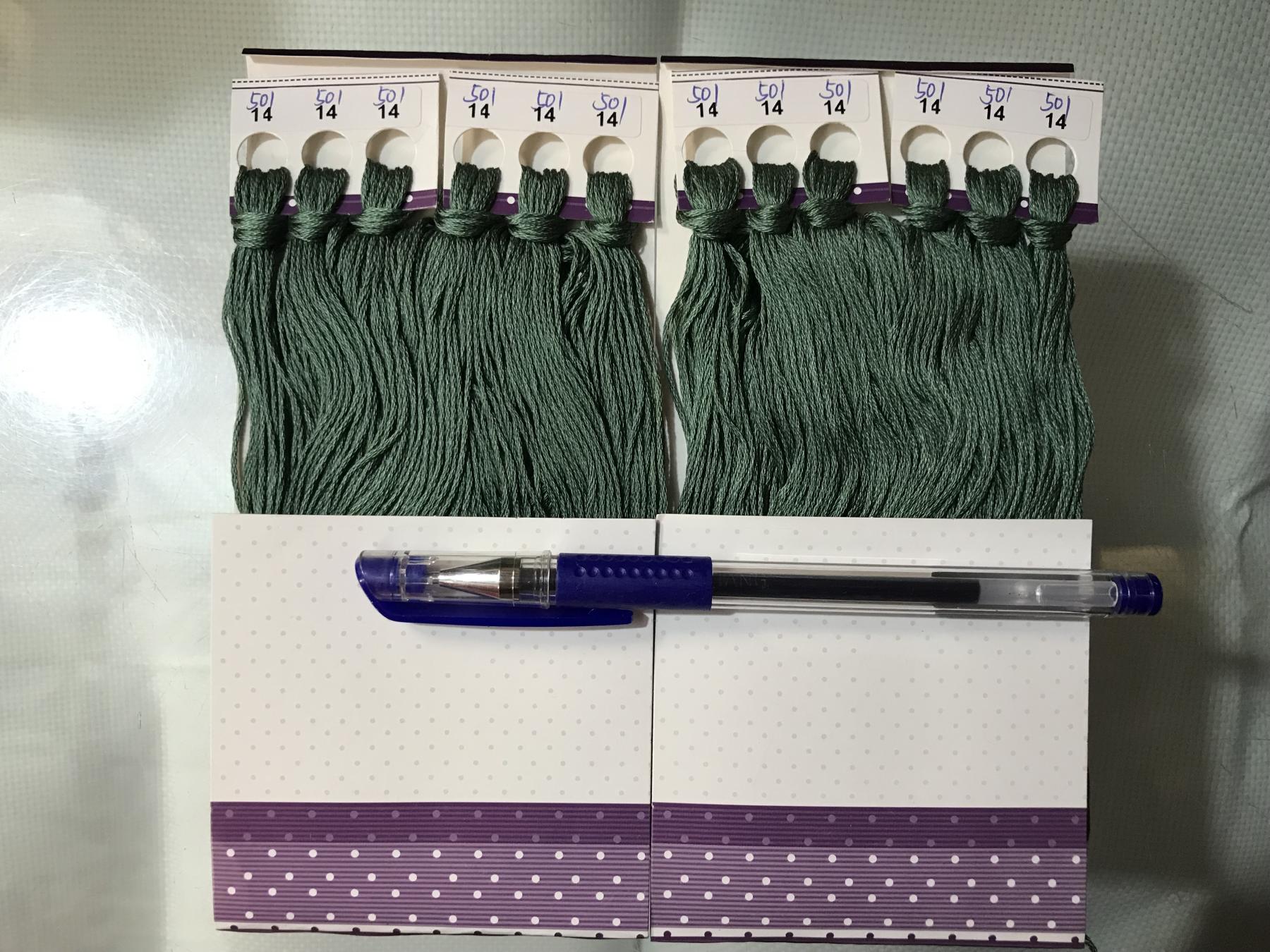 Pure cotton KS embroidery line Standard Line Number 501 12 branches (one 8 roots) Supplementary Wire Wiring KS Cross Stitch Embroidery
