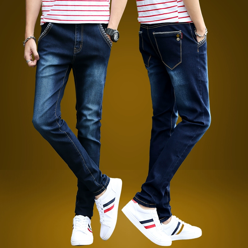 Mùa thu và quần jeans nam mùa đông co giãn Phiên bản Hàn Quốc của xu hướng quần dài trung niên giản dị quần áo nam