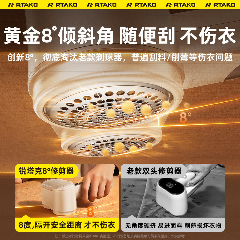 Ruitak Shaver Clothes Hair Ball Trimmer Household Non-Damaging Clothes Pilling Shaving Ball Hair Removal Machine Hair Ball Artifact