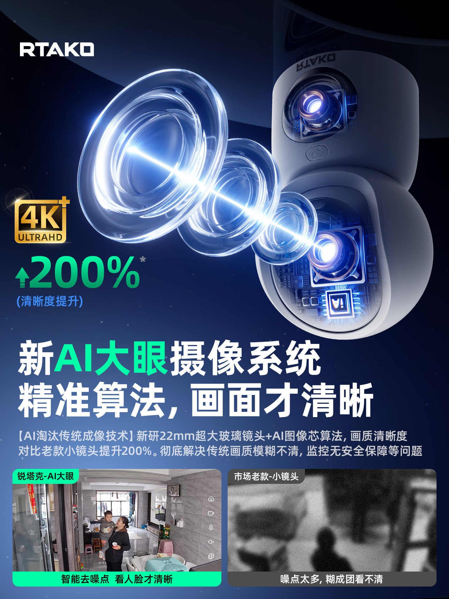 2025 New Wireless High-Definition Home Camera Remote Mobile Phone Monitor with 360-Degree Coverage Without Wifi Network