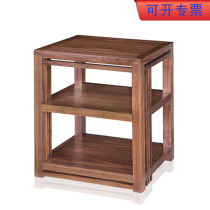 Walnut audio rack amplifier cabinet Audio cabinet Solid wood amplifier rack Double row multi-layer equipment cabinet audio bracket