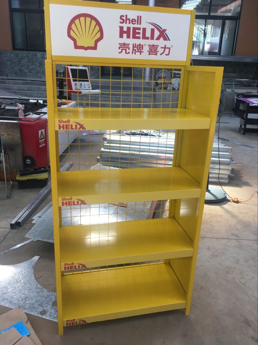 Shell Original Plant Oil Rack Lube Exhibition Shelf COOLING LIQUID EXHIBITION RACK PAINT COATING RACK BRAKE SHEET DISPLAY SHELF