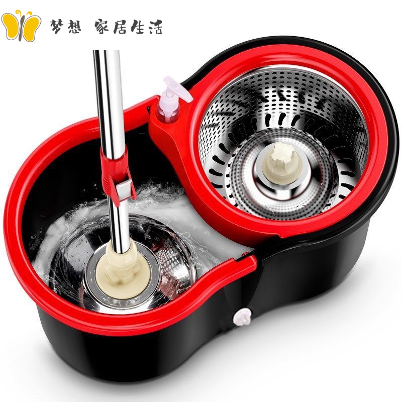 Mop Rotating mop bucket Mop Household mop bucket Mop bucket mop bucket mop bucket 2-5 mop heads