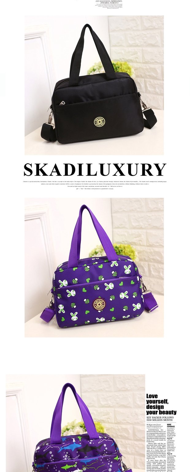 Hàn quốc phiên bản của Oxford xếp nếp vai túi Messenger túi nylon chống thấm nước giản dị nữ túi thể thao du lịch xách tay túi xách túi xách cầm tay nữ
