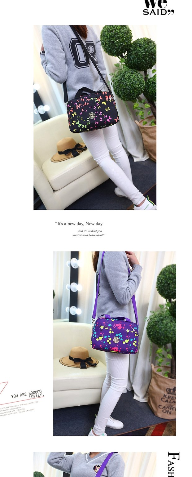 Hàn quốc phiên bản của Oxford xếp nếp vai túi Messenger túi nylon chống thấm nước giản dị nữ túi thể thao du lịch xách tay túi xách túi xách cầm tay nữ