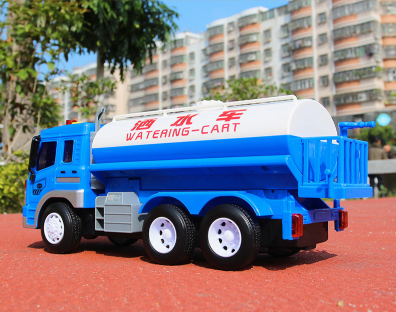 Có thể sạc lại điều khiển từ xa làm sạch xe phun nước chống rơi nhiều mẫu điện trẻ em âm nhạc chống xe rơi đồ chơi đồ chơi ben 10