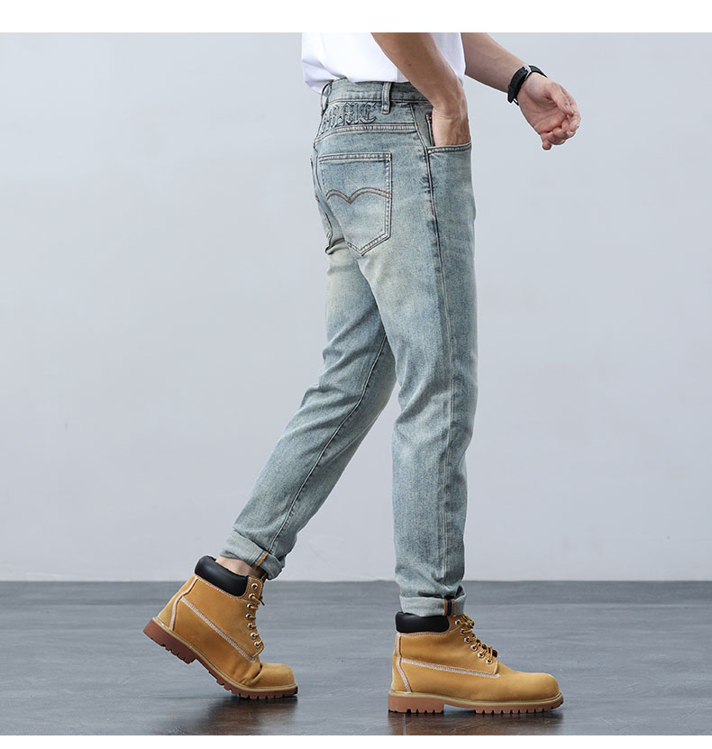 C3841 1420K QUẦN NAM AIMREAG MÙA HÈ PHỤC CỔ CỔ ĐIỂN THÊU HỌA TIẾT HOA THỜI TRANG NAM JEAN BÒ G04 SẢN PHẨM MỚI