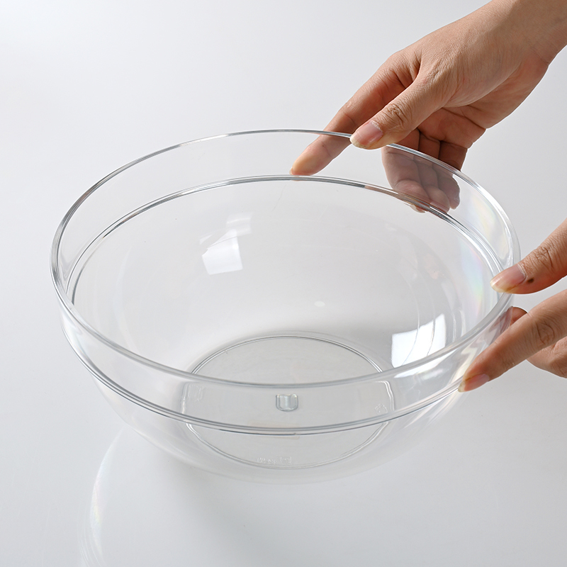 Acrylic Salad Bowl, Transparent, Stackable, Vegetable and Fruit Bowl, Tea Water Basin, Seasoning Bowl, High Temperature Resistant, Commercial Hand Washing Cup