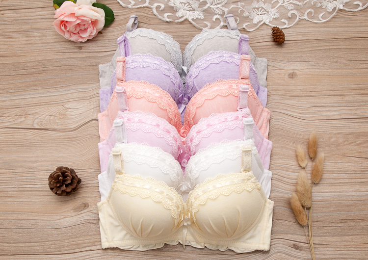 Mùa hè khuôn mỏng cup cô gái dễ thương áo ngực tụ tập mà không có vành đồ lót phát triển thời kỳ đồ lót sinh viên quần lót nữ cotton