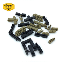  Multi-purpose MOLLE system webbing storage and finishing buckle Plastic hanging buckle Backpack webbing fixed finishing clip