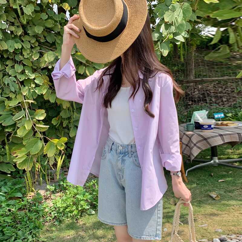 Taro Purple Shirt, Fairy-Like, Petite, High-End, Niche Design, Light Purple Top, Lavender Long-Sleeved Jacket